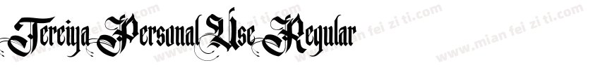 Tereiya Personal Use Regular字体转换